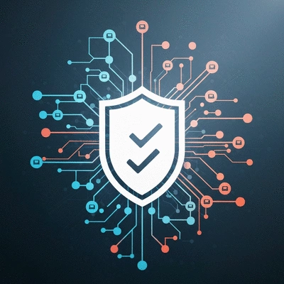 A secure payment icon superimposed over a blockchain network visualization, symbolizing enhanced security in eCommerce payments, no text, no words, no typography, 8K, natural lighting