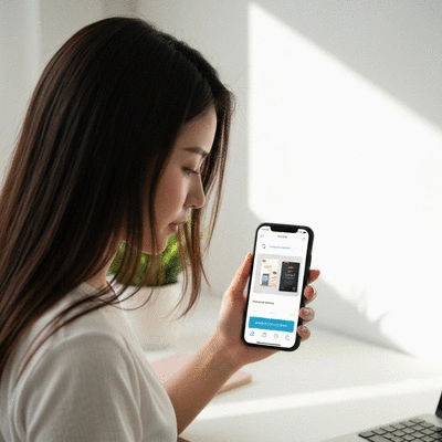 Person using a smartphone to shop online, demonstrating mobile affiliate marketing