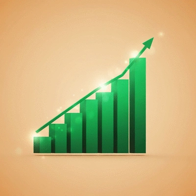 Growth chart with upward trend symbolizing eCommerce automation success